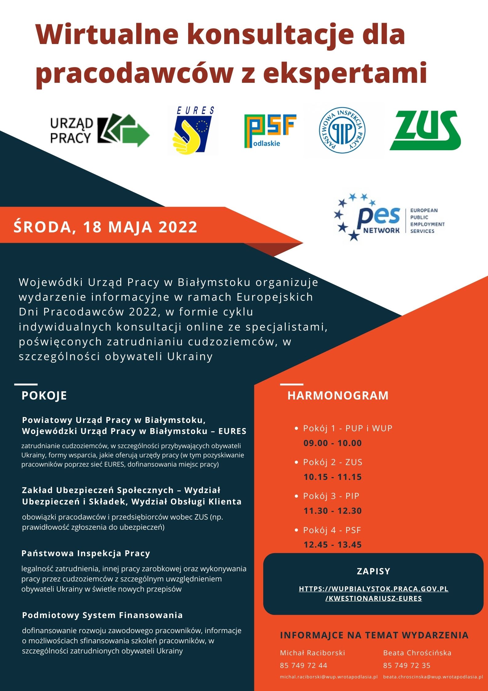 Europejskie Dni Pracodawców 2022 - plakat informacyjny