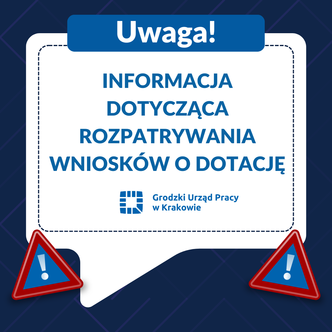 Zdjęcie artykułu Informacja dotycząca rozpatrywania wniosków o dotację