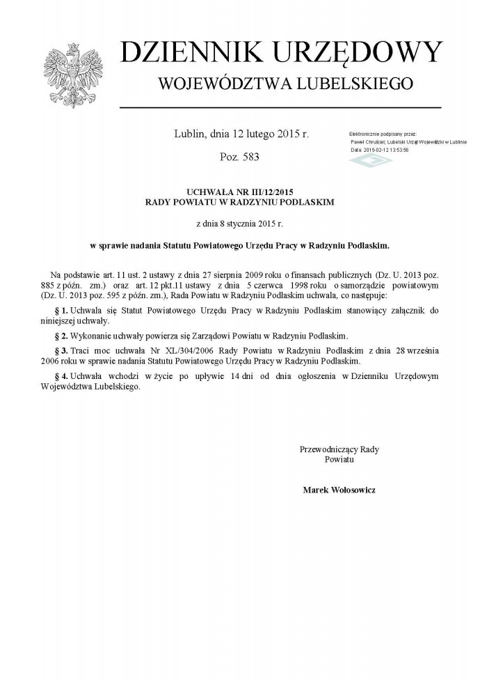 Status prawny Urzędu Pracy