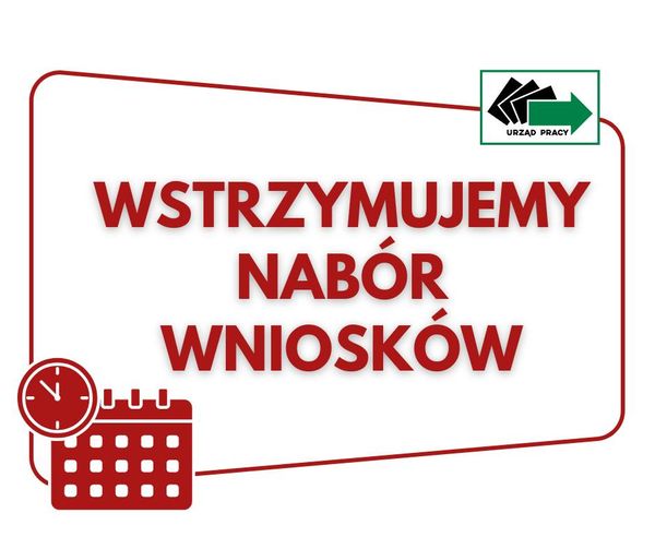 Zdjęcie artykułu Ogłoszenie o wstrzymaniu naboru wniosków na organizację staży
