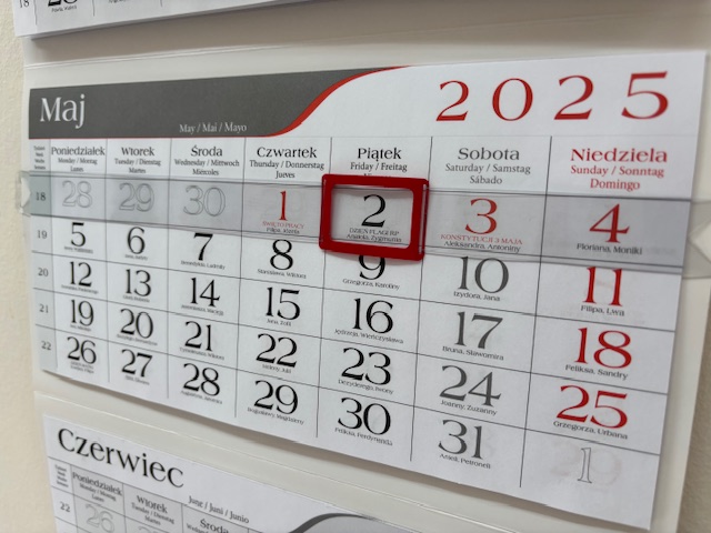 Zdjęcie artykułu Informacja o pracy w dniu 02.05.2025 r.