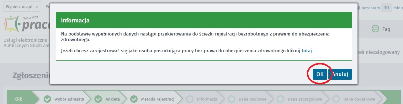 Potwierdzenie statusu