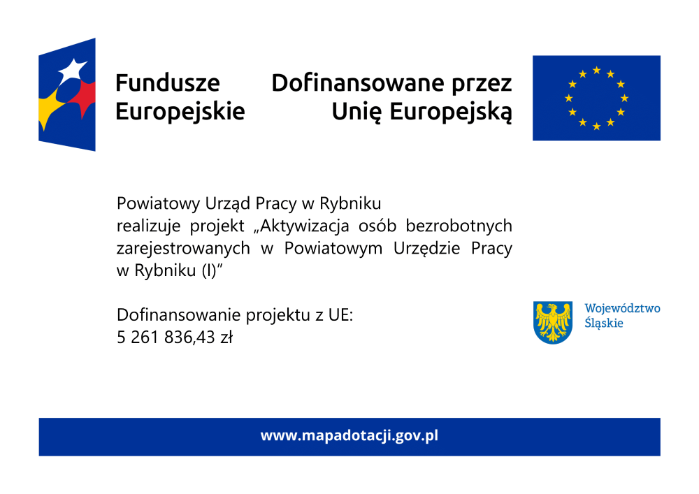 Zdjęcie galerii artykułu: Plakat Aktywizacja osób bezrobotnych zarejestrowanych (I) - 1. Plakat Aktywizacja osób bezrobotnych zarejestrowanych (I)
