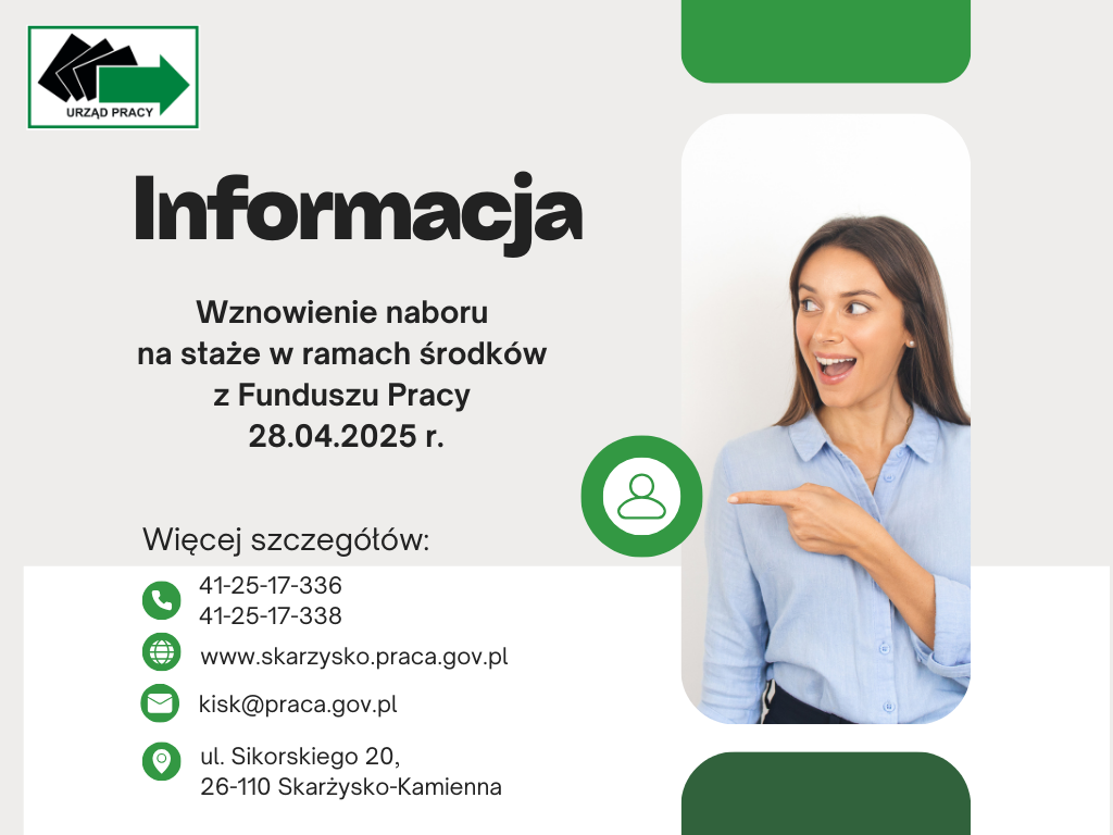 Zdjęcie artykułu Nowy naborów wniosków o zawarcie umowy o zorganizowanie stażu w ramach Funduszu Pracy