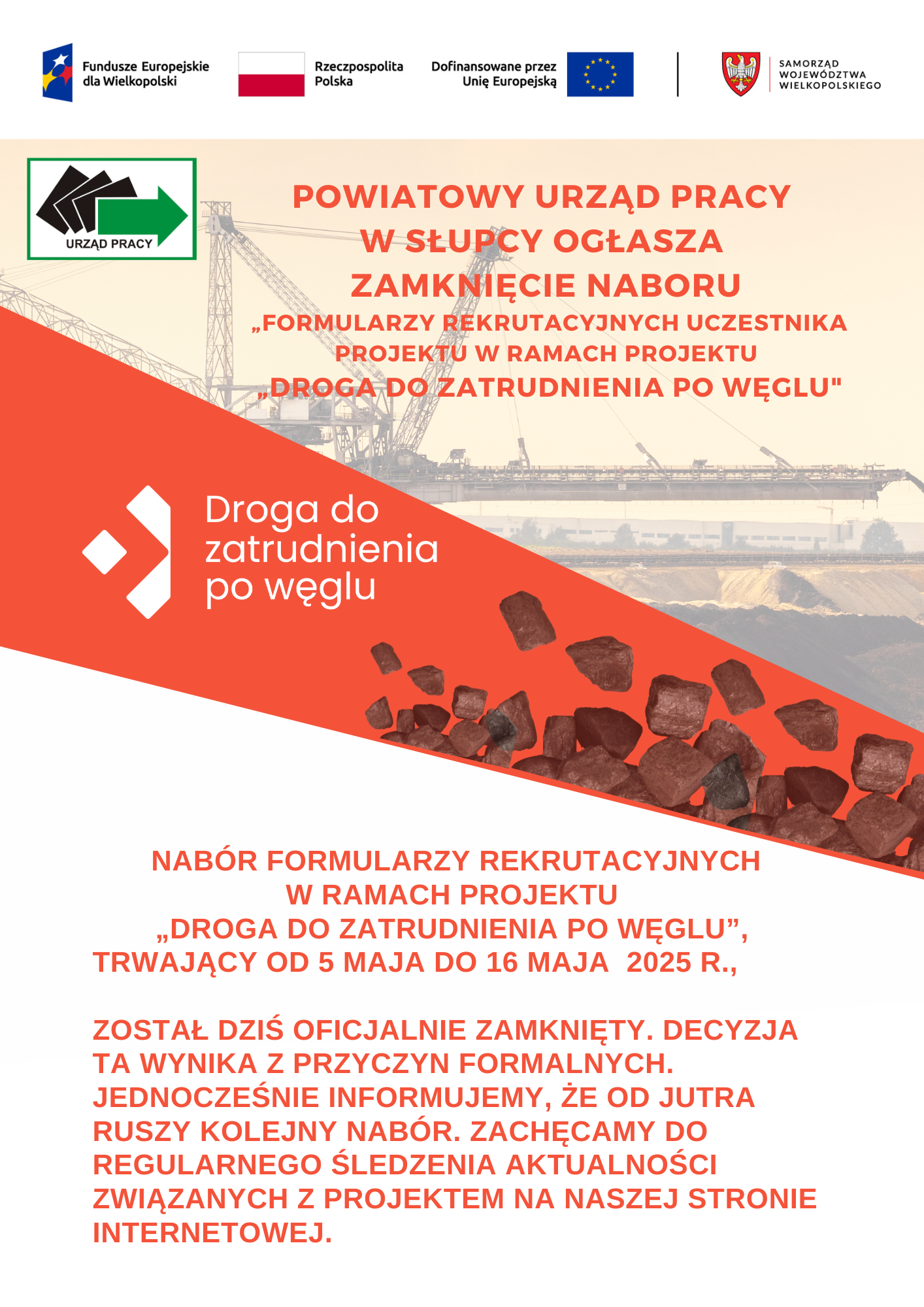 Zdjęcie artykułu Powiatowy Urząd Pracy w Słupcy ogłasza zamknięcie naboru