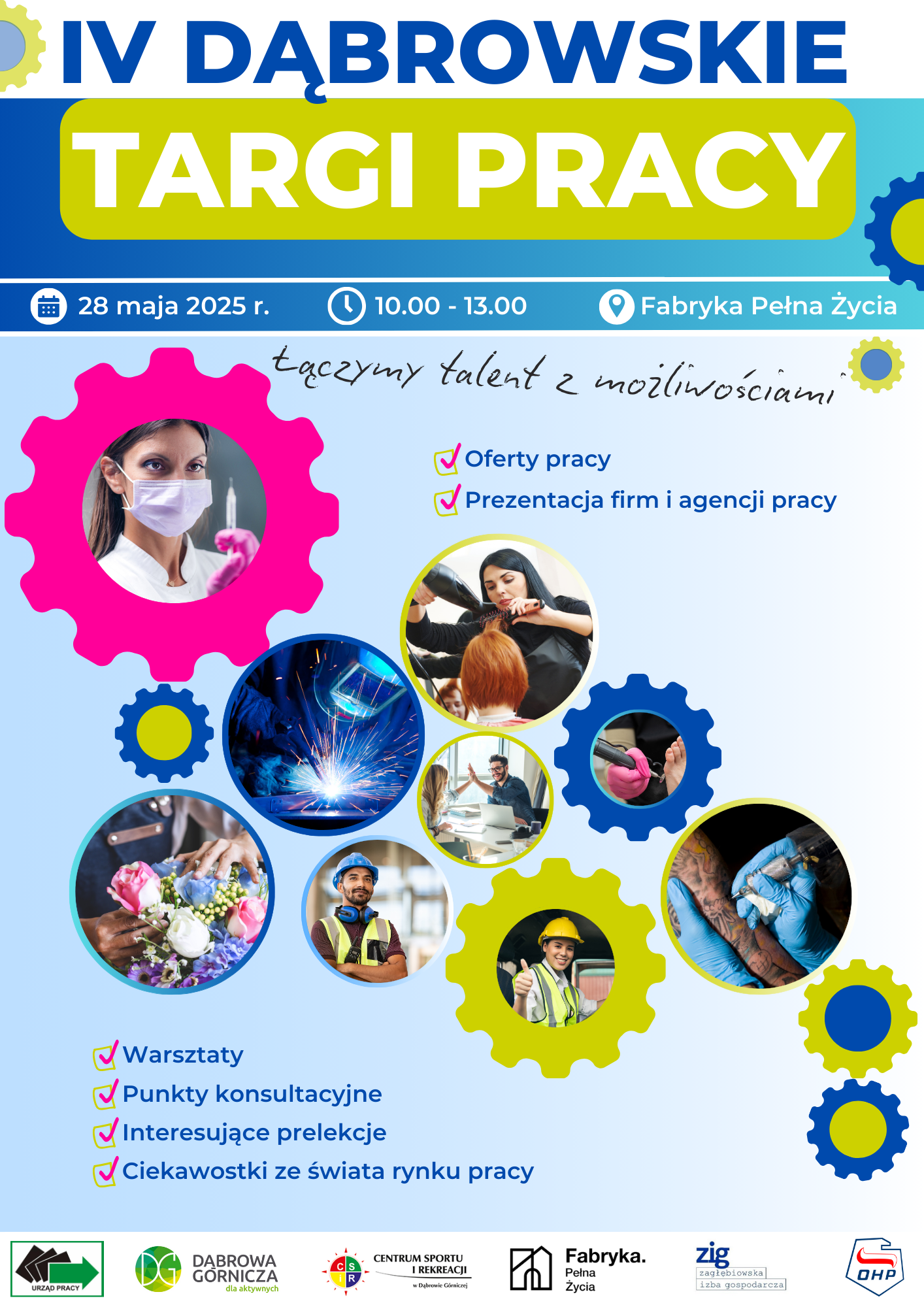 Plakat czwartych dąbrowskich targów pracy