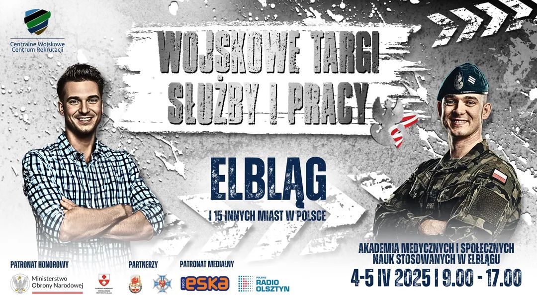 Obraz przedstawia zaproszenie na wojskowe targi