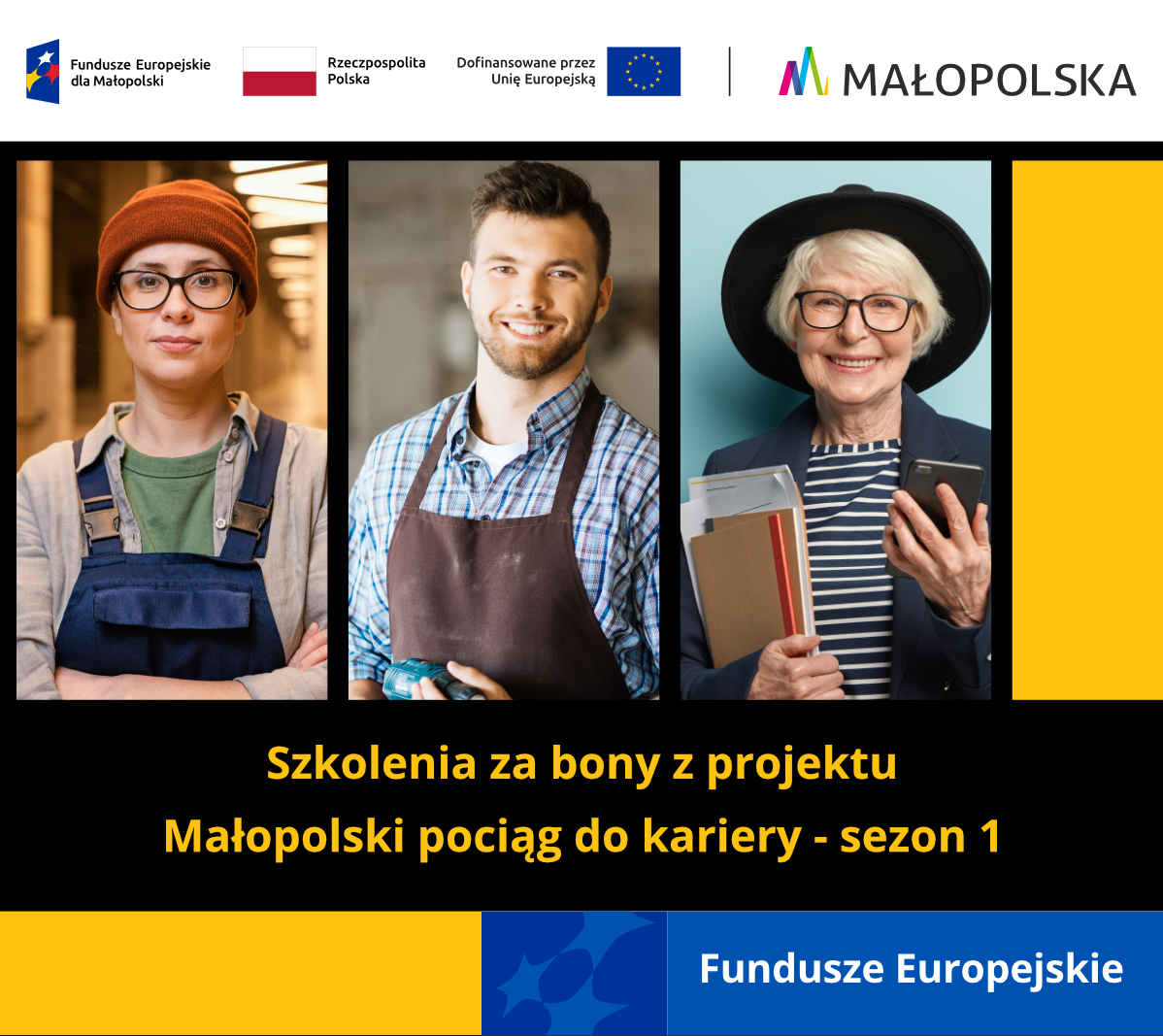 baner dotyczący projektu Małopolski pociąg do kariery