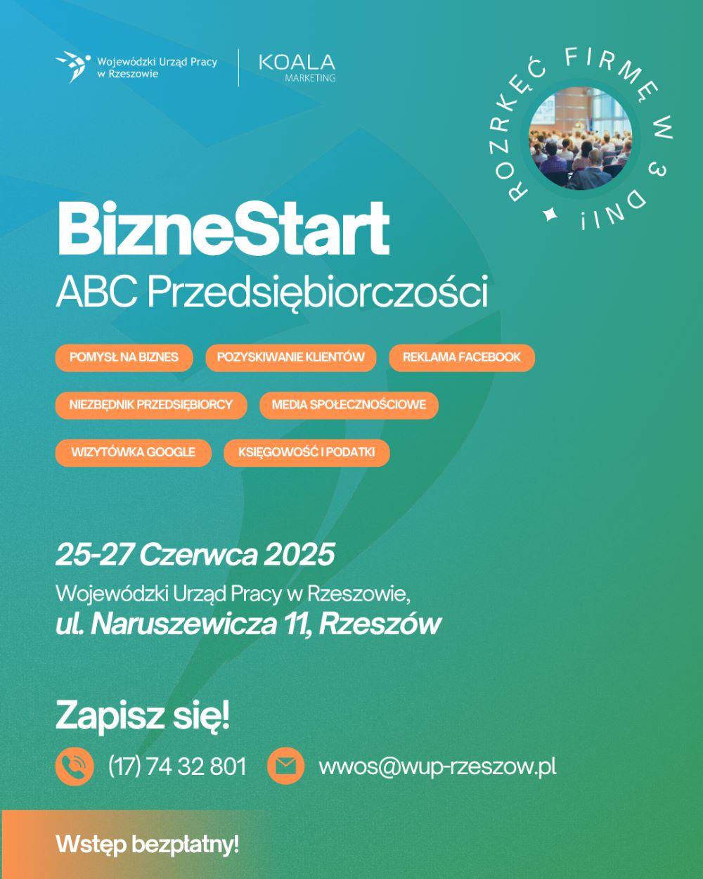 Darmowe warsztaty „BizneStart - ABC Przedsiębiorczości
