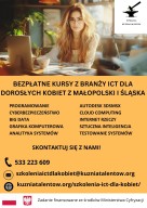 Zdjęcie artykułu „Szkolenia specjalistyczne z zakresu ICT dla dorosłych kobiet zamieszkujących obszar woj. małopolskiego i woj. śląskiego”. Zadanie finansowane jest ze środków Ministerstwa Cyfryzacji.