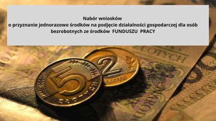 Zdjęcie artykułu Nabór wniosków o przyznanie jednorazowo środków na podjecie działalności gospodarczej dla osób bezrobotnych ze środków Funduszu Pracy